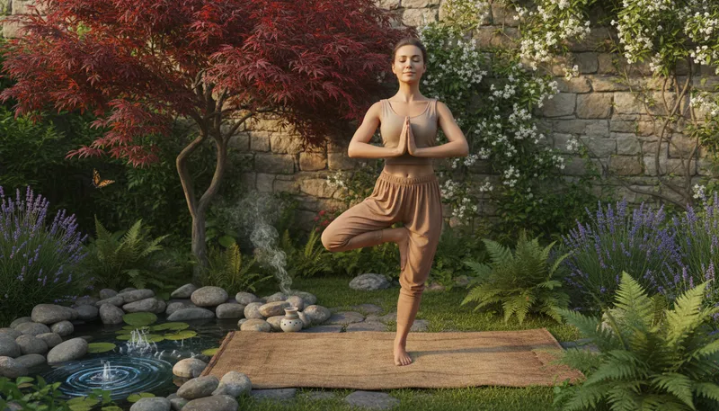 Illustration of zen: A state of calm and meditation.