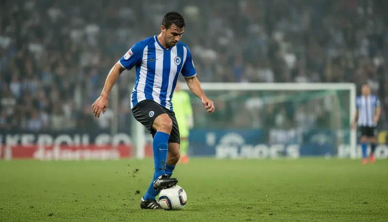 Illustration of handled the ball: Committed a foul in sports.