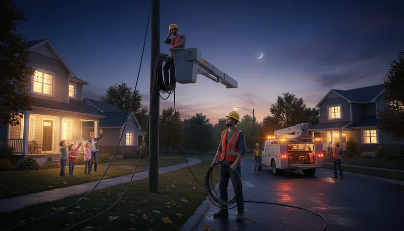 Illustration of utility: a service provider like water or electricity