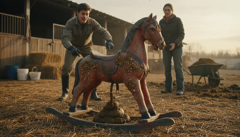 Illustration of rocking horse shit: something that is completely useless or nonsense
