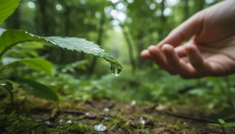 Illustration of droplet: A small drop of liquid.
