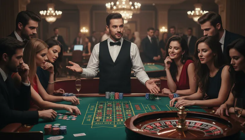 Illustration of faites vos jeux: Place your bets in a game.