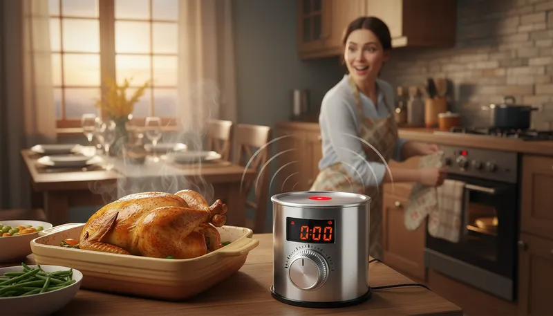 Illustration of timer: A device that counts down time.