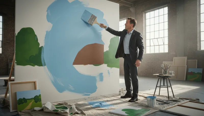 Illustration of paint with a broad brush: To make generalizations about a group.