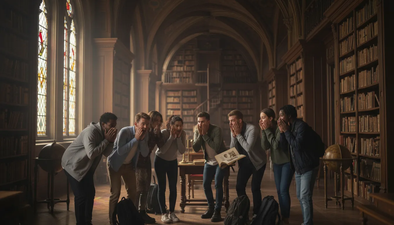 Ilustrasi library: A place where books and information are stored.