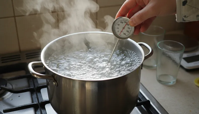 Illustration of boiling point: temperature where a liquid begins to boil