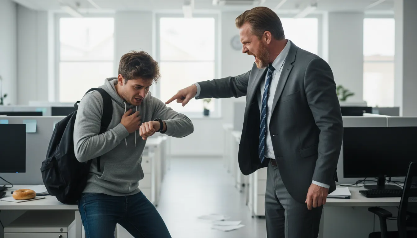 Illustrazione di give someone the business: to criticize or tease someone harshly