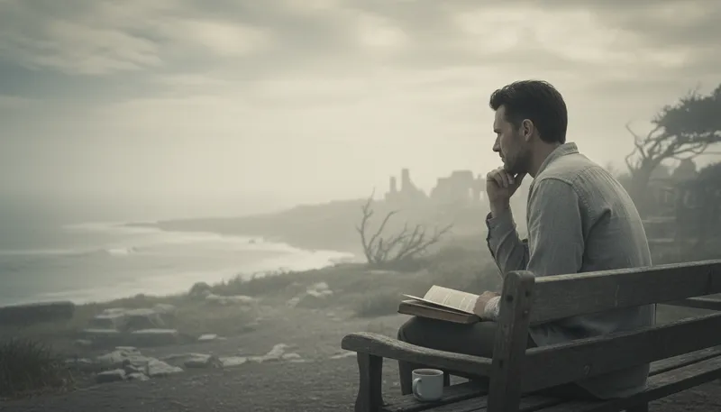 Illustration of oblivion: A state of being unaware or forgotten.