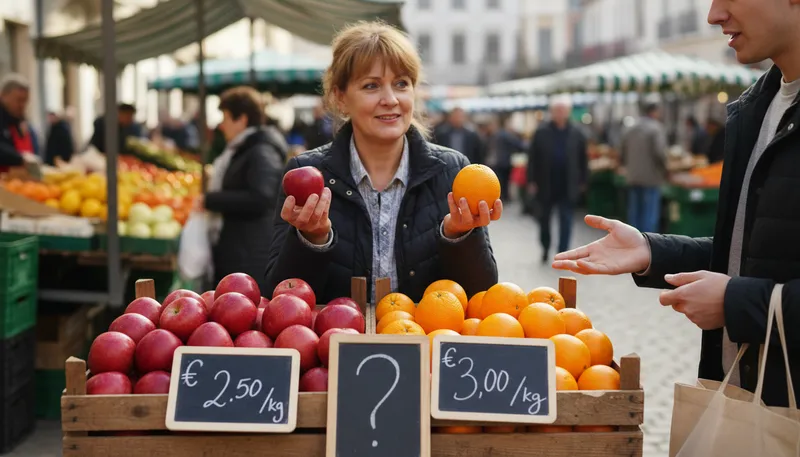 Illustration of mix apples and oranges: Compare two different things.