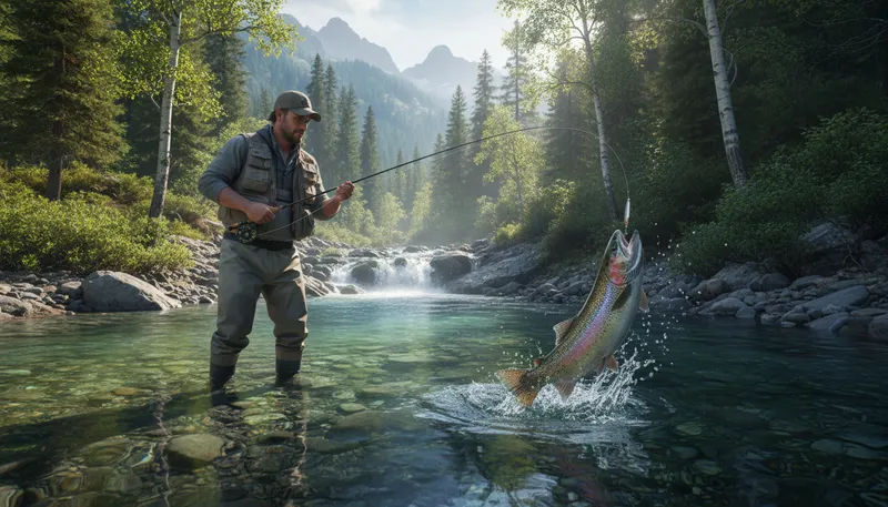 Illustration of trout: A type of freshwater fish with delicate flavor.