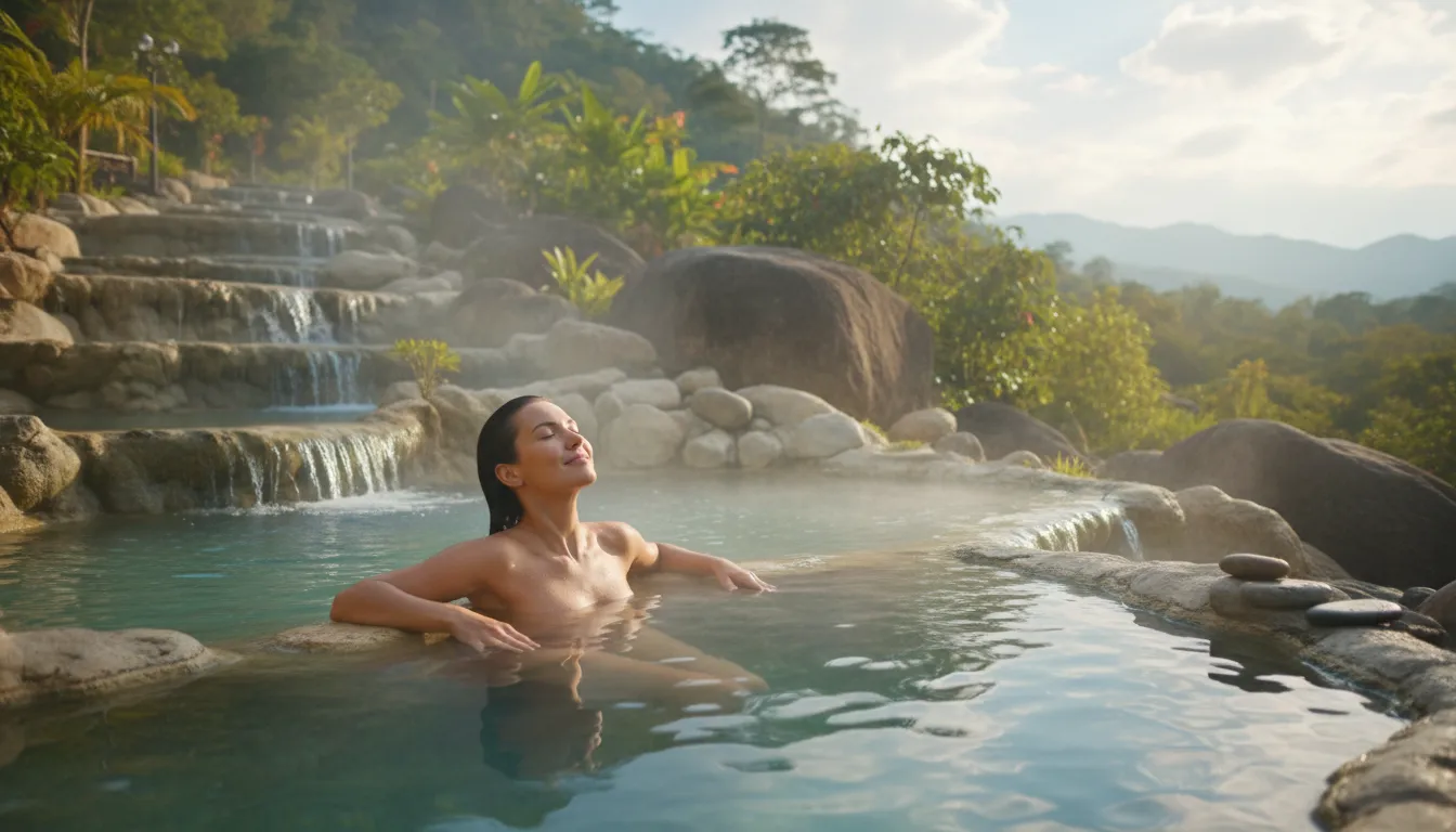 spa-এর ইলাস্ট্রেশন: a place with natural mineral springs
