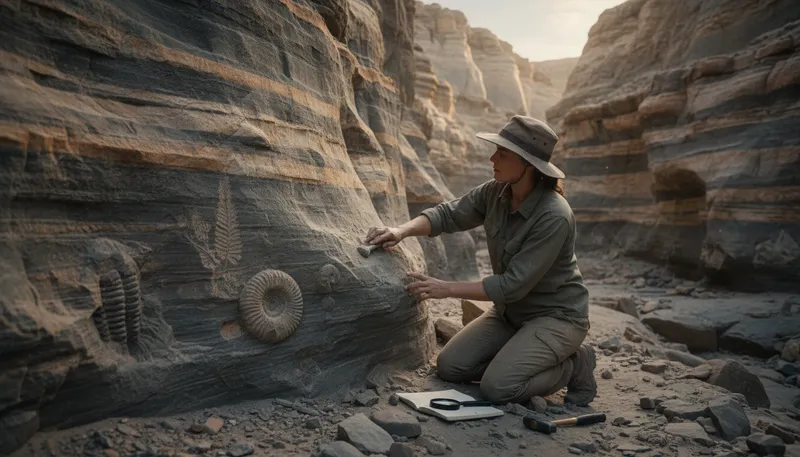 Illustration of geologic: Related to Earth's physical structure and history.
