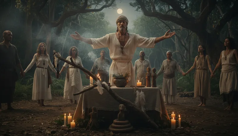 Illustration of loa: A spirit in Haitian Vodou religion.