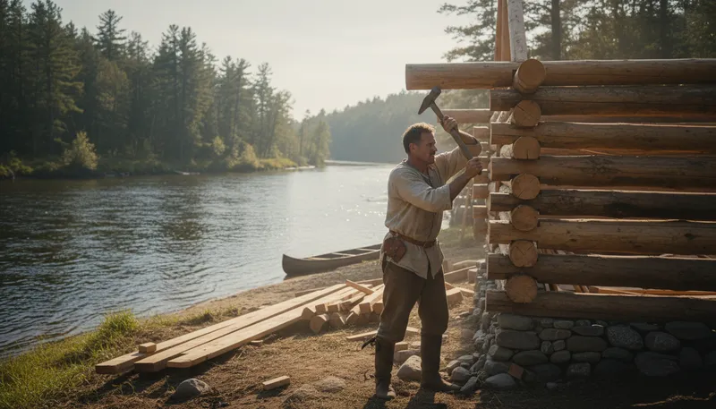 Illustration of colonist: A person who settles in a new land.