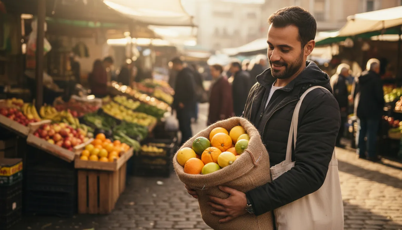 Illustrazione di citrus: Fruits like oranges and lemons, high in vitamin C.