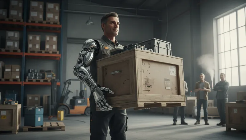 Illustration of bionic: Having artificial body parts or enhanced abilities.