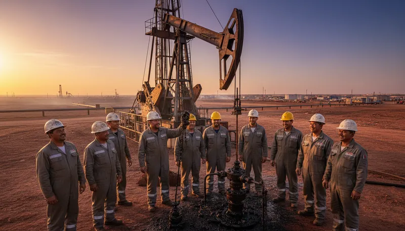 Illustration of black gold: a term for oil.