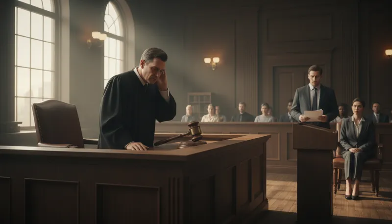 Illustration of judge: A person who decides court cases.