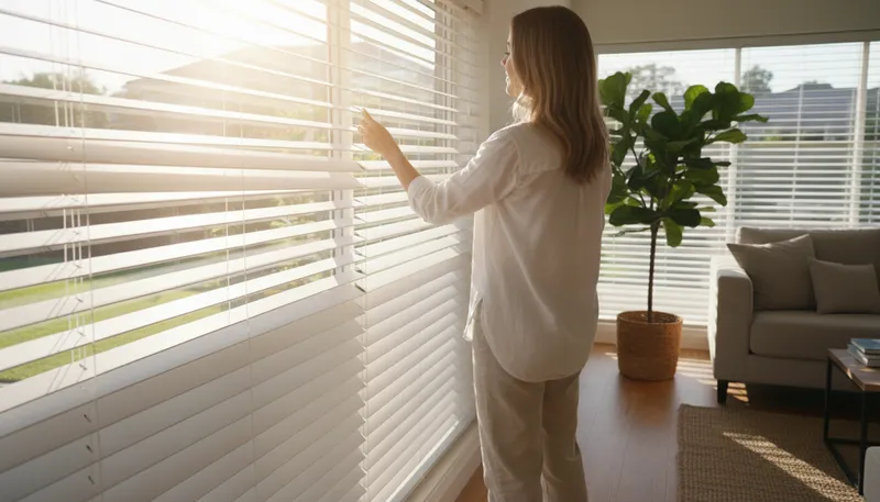 Illustration of venetian: type of window blind with slats