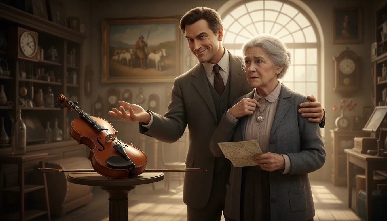 Illustration de play someone like a fiddle : manipulate or control someone easily