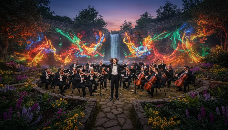 Illustration of fantasia: A musical composition with imaginative themes.