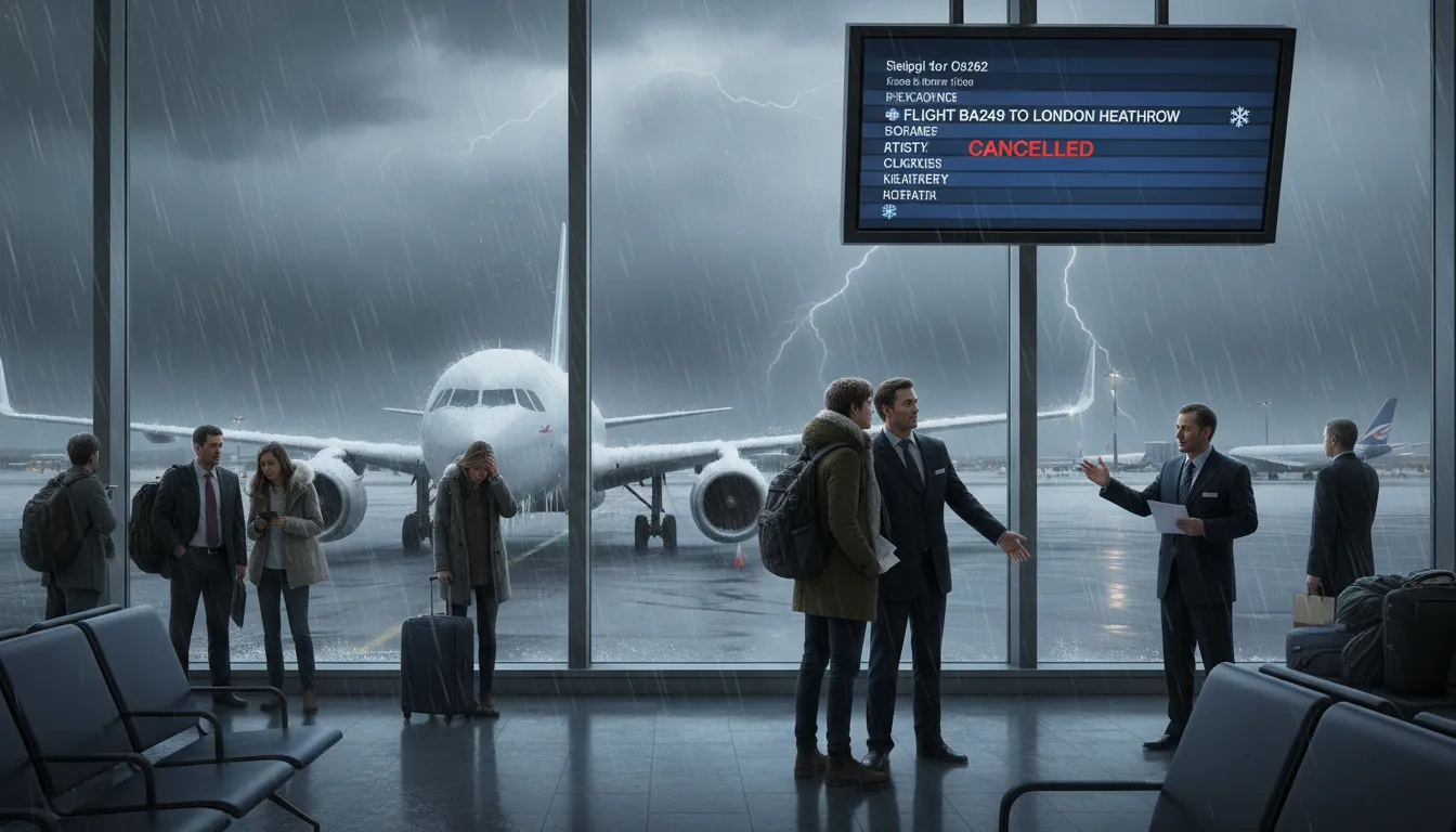 Illustration of cancellation: A decision that a planned event will not happen.