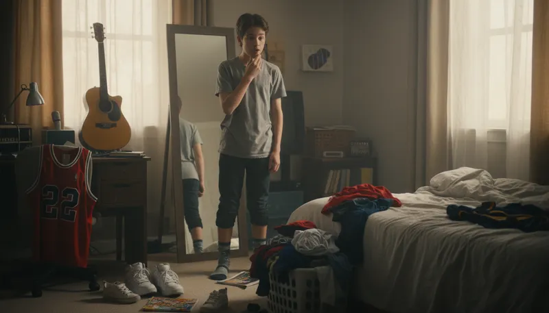 Illustration of puberty: The stage of development into adulthood.