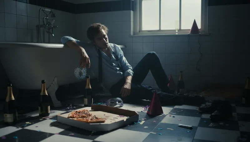 Illustration of out on the tiles: Socializing or partying outside.