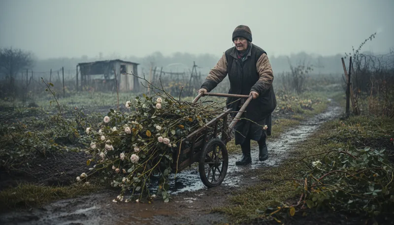 Illustration of bed of roses: a situation that is pleasant and easy