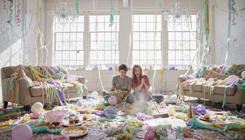 Illustration of unicorn puke: Bright, colorful, and whimsical mixture or decoration.