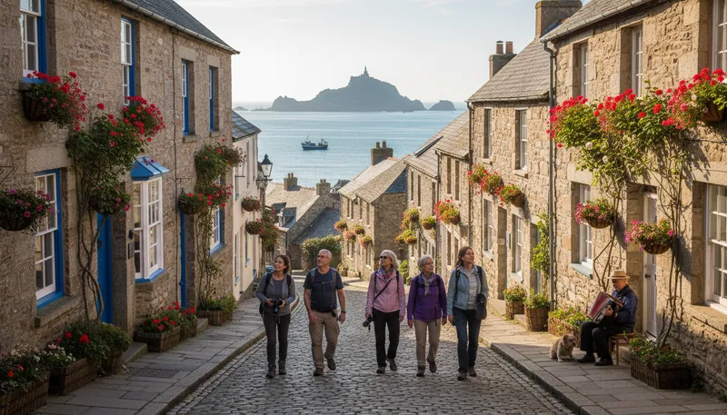 Illustration of penzance: A town in Cornwall, England.