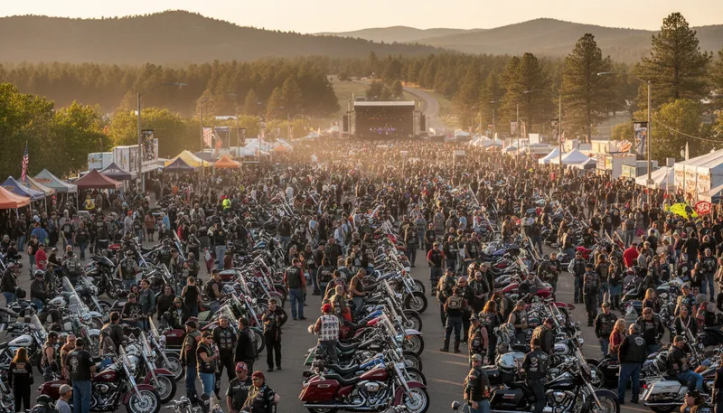 Illustration of sturgis: A city in Michigan, known for its festivals.