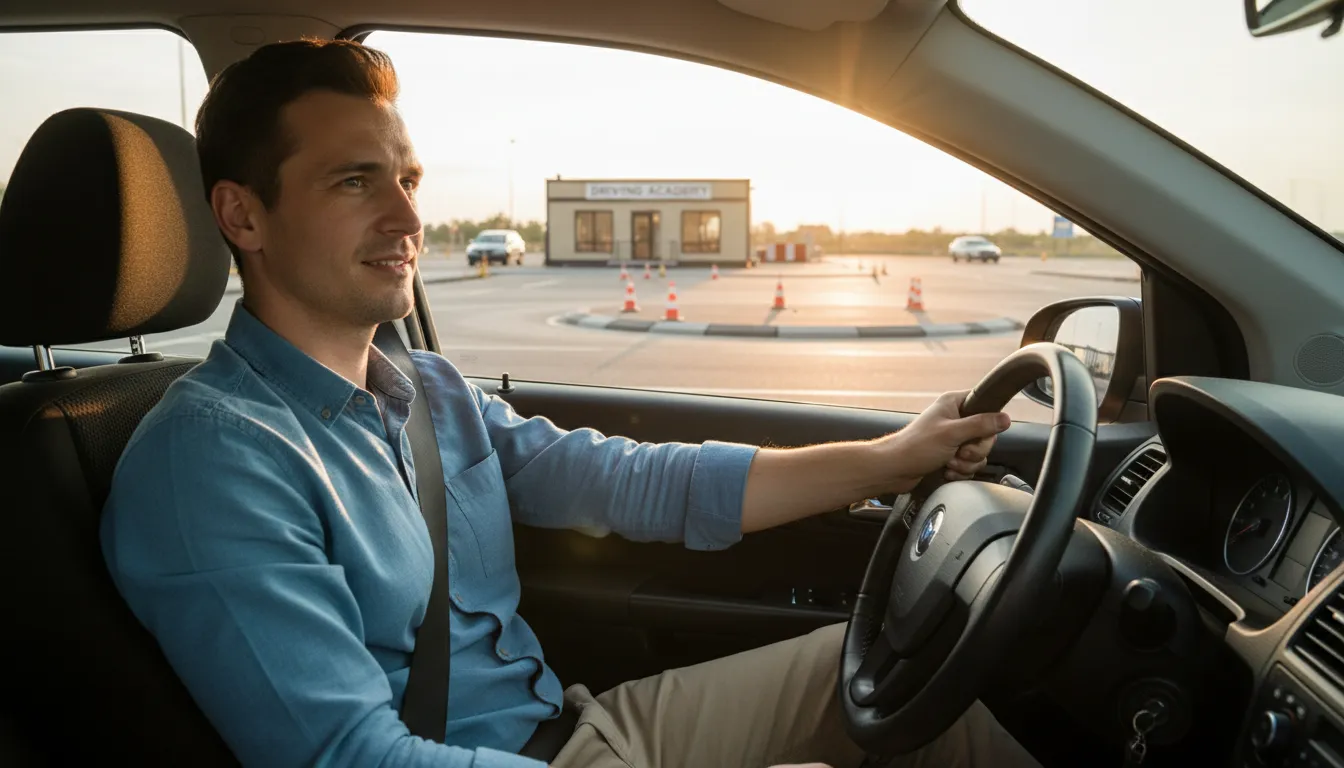 Illustration of driving: the act of operating a vehicle.