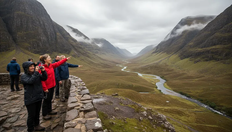 Illustration of glencoe: A picturesque valley in Scotland, known for beauty.