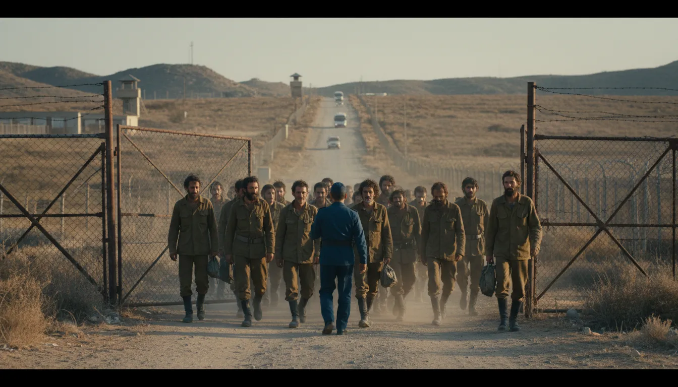 Ilustração de POWs: Prisoners of war held by enemy forces.
