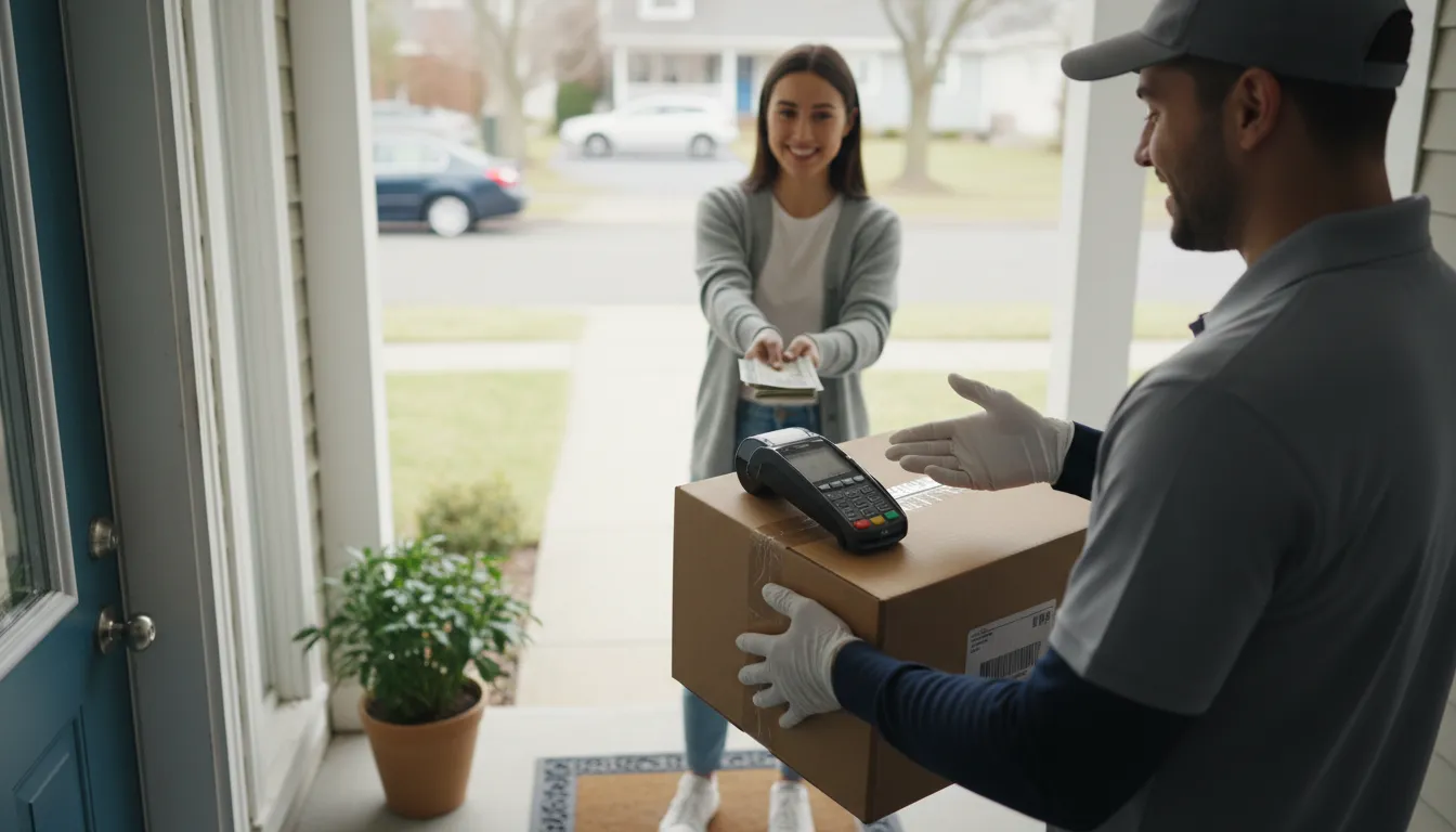 Illustration de COD : an acronym for cash on delivery