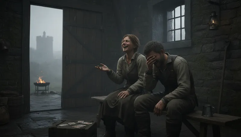 Illustration of gallows humor: Humor about serious or grim subjects.