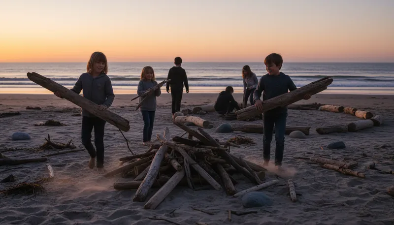 Illustration of driftwood: Wood that has been washed ashore by water.