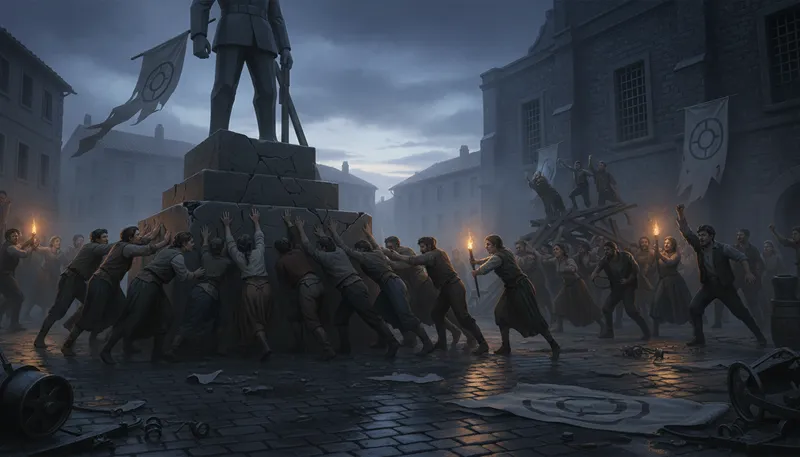 Illustration of tyranny: Cruel and oppressive government rule.