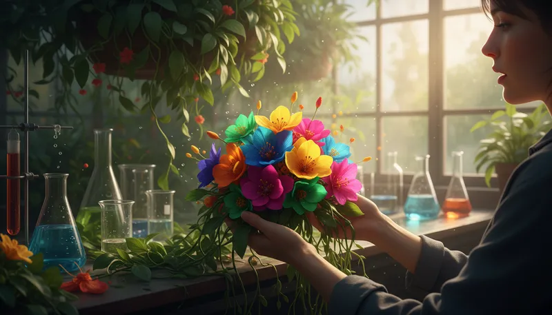Illustration of biosynthesis: Process of creating compounds in living organisms.