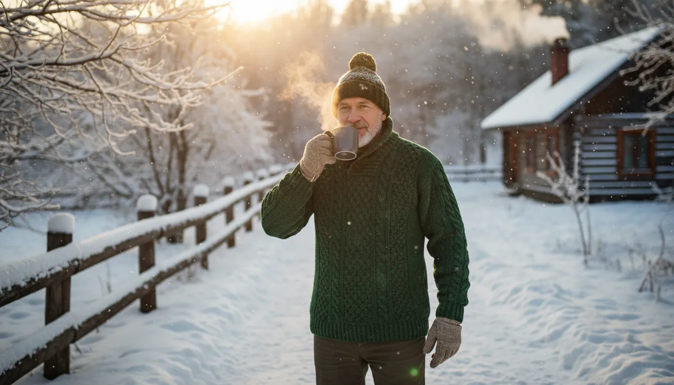 Illustrazione di pullover: A warm piece of clothing pulled over the head.
