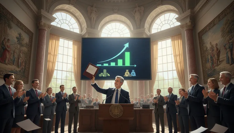 Illustration of exchequer: A treasury or financial department.