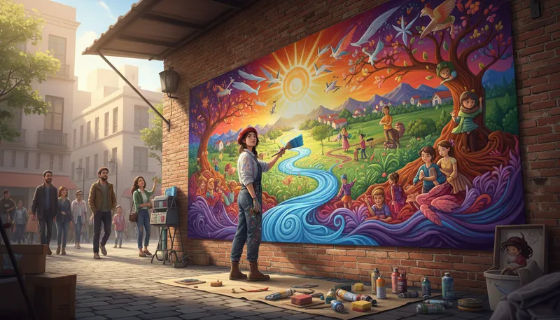Illustration of dreamer: A person who imagines or hopes for something better.