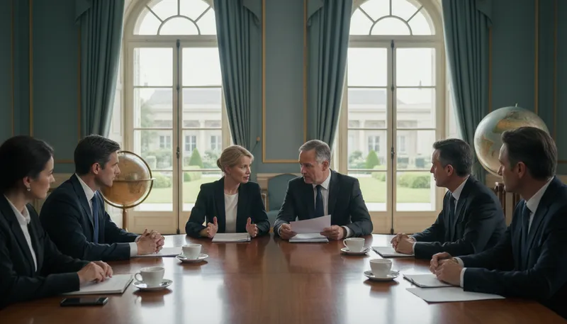 Illustration of diplomatic: Related to managing international relations.