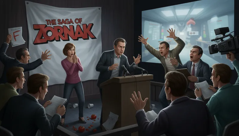 Illustration of jump on: criticize harshly or attack verbally