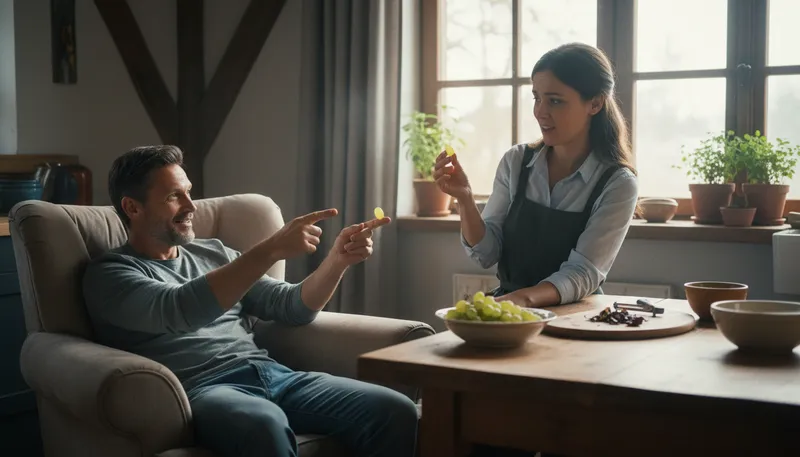 Illustration of peel me a grape: ask for special treatment or favors.