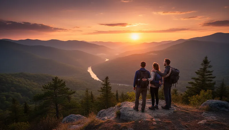 Illustration of ozark: A mountain region in the central United States.