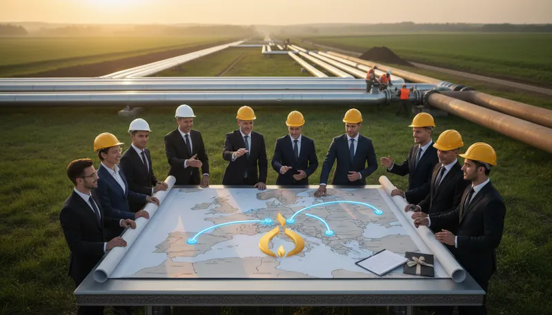 Illustration of gazprom: A major Russian natural gas company.
