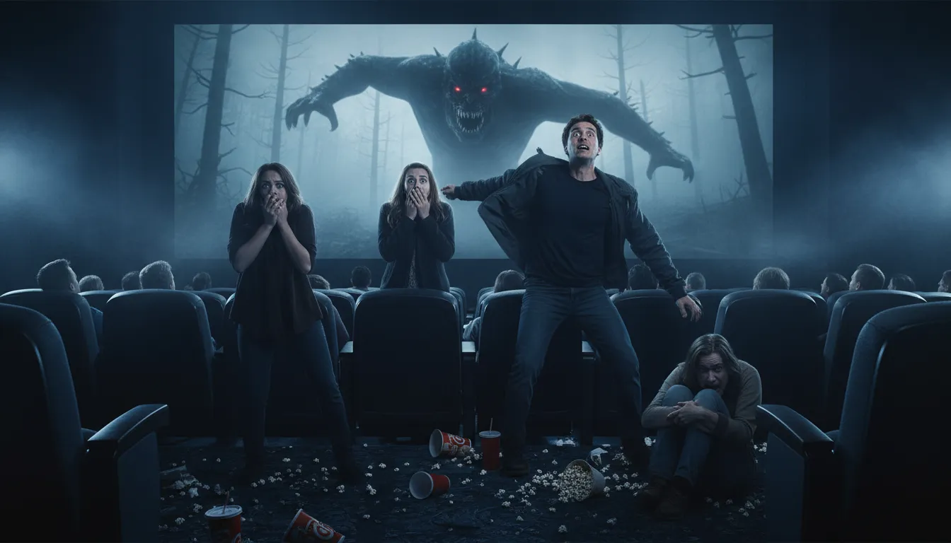 Illustrazione di scare the pants off: terrify someone very much.