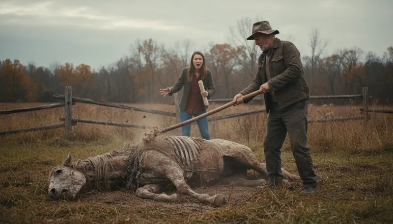 Illustration of beat a dead horse: To continue discussing a lost cause.